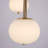 5-light Bubble Chandelier Brushed Brass Chandelier