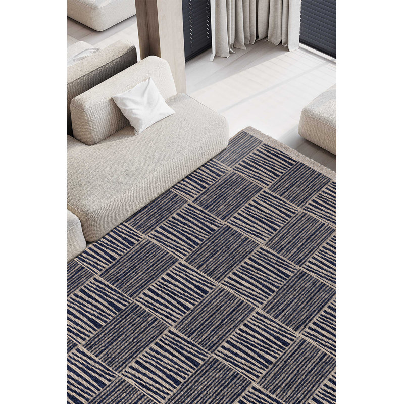 Dainel Striped Indoor Rug, Rectangle 4' x 5'11"