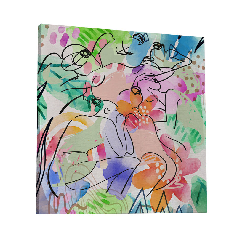 " Boho Ballet I " Painting Print, 12" H x 12" W x 1.5" D