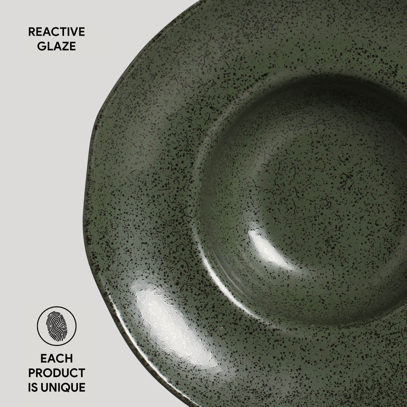 Assiette plate en grès de 11,02 po Greenery Commercial