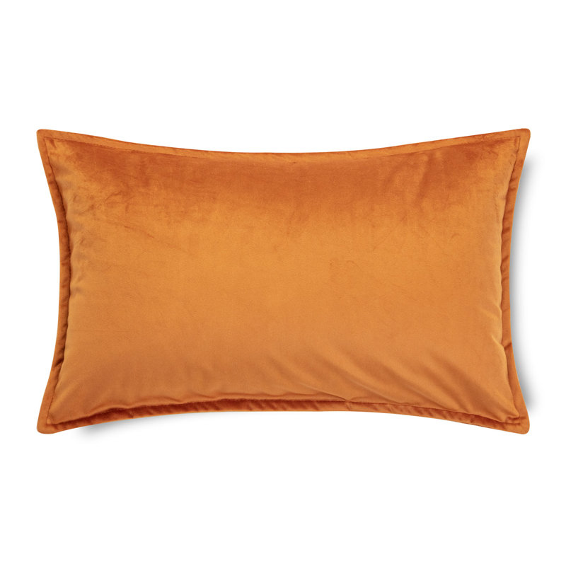 Housses de coussin rectangulaires en velours, Orange, Rectangulaire H 12 po x l 24 po
