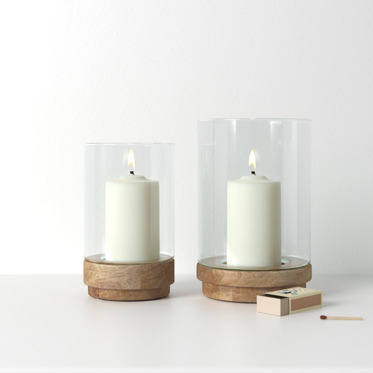 2 Piece Glass Tabletop Candle Accessories Set AllModern