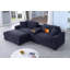 Canapé rembourré avec causeuse avec repose-pieds réversible et console multifonctionnelle-454801138