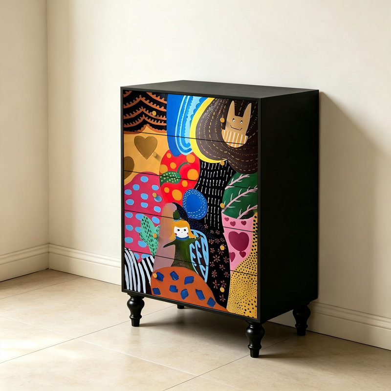 Armoire décorative à cinq tiroirs Modern Art
