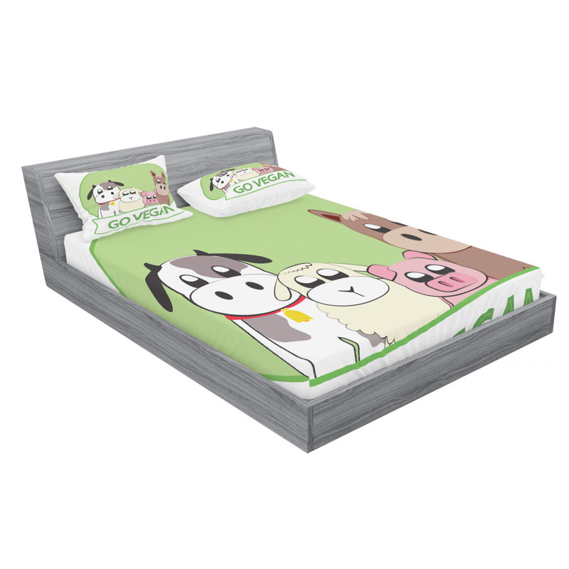 Microfiber Sheet Set, Queen Sheet Set with Fitted Sheet
