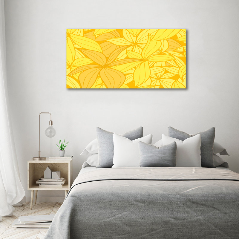 Yellow Flowers Background - Wrapped Canvas Print