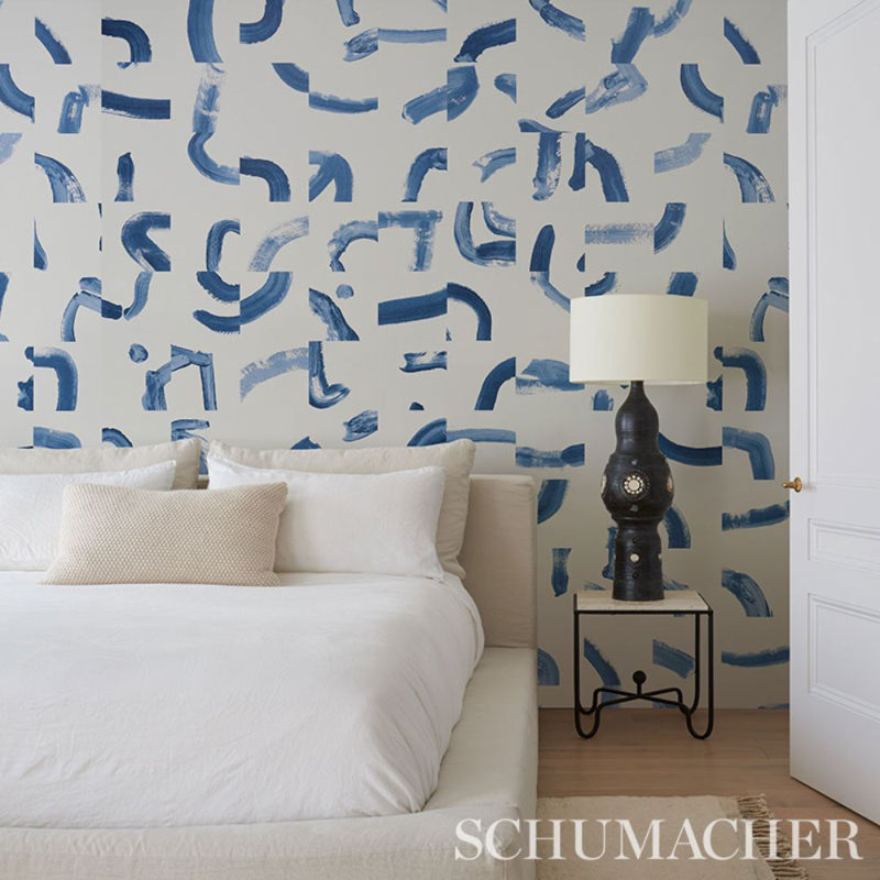 Schumacher x Caroline Z Hurley Sepiessa Panel Set, Blue
