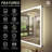 Aevar Super Bright Independent Controlled Front & Back LED Lighted Anti-Fog Aluminum Alloy Framed Tempered Glass Bathroom/Vanity Mirror with ETL & 3-Year Warranty-1268592972