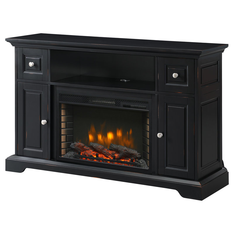 Sutherland 53'' W Black Electric Fireplace with 4777 BTU