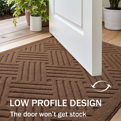 Tapis d'entrée antidérapant pour salle de bain Wardlaw