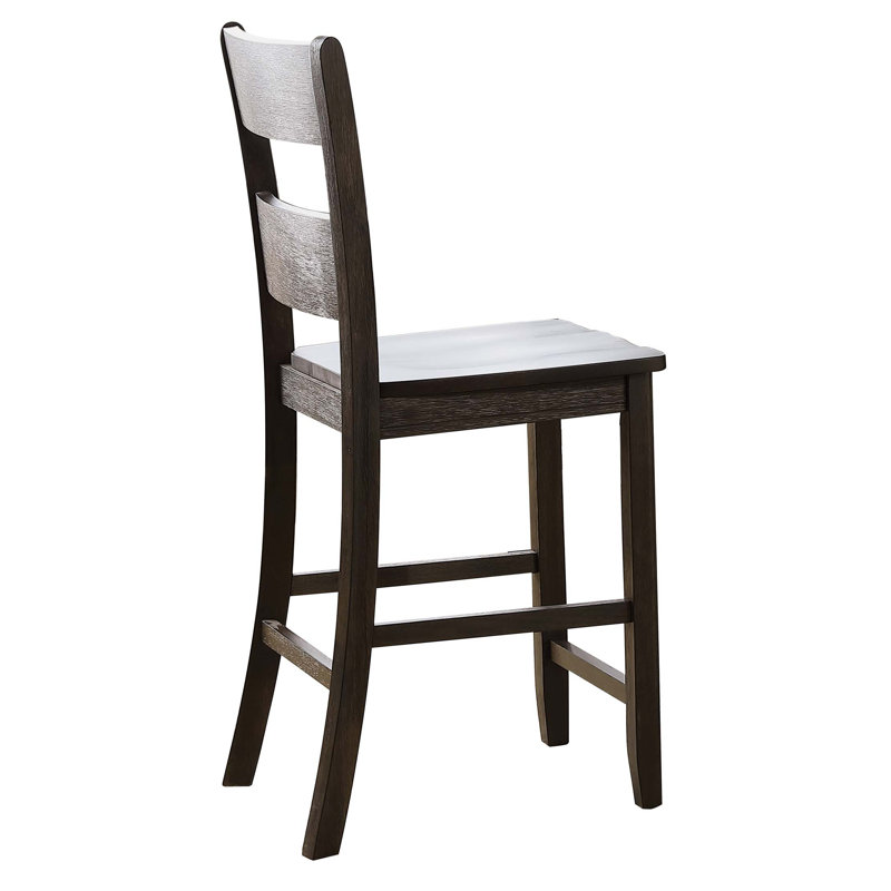 Chaise à hauteur de comptoir avec dossier échelle (ensemble de 2)