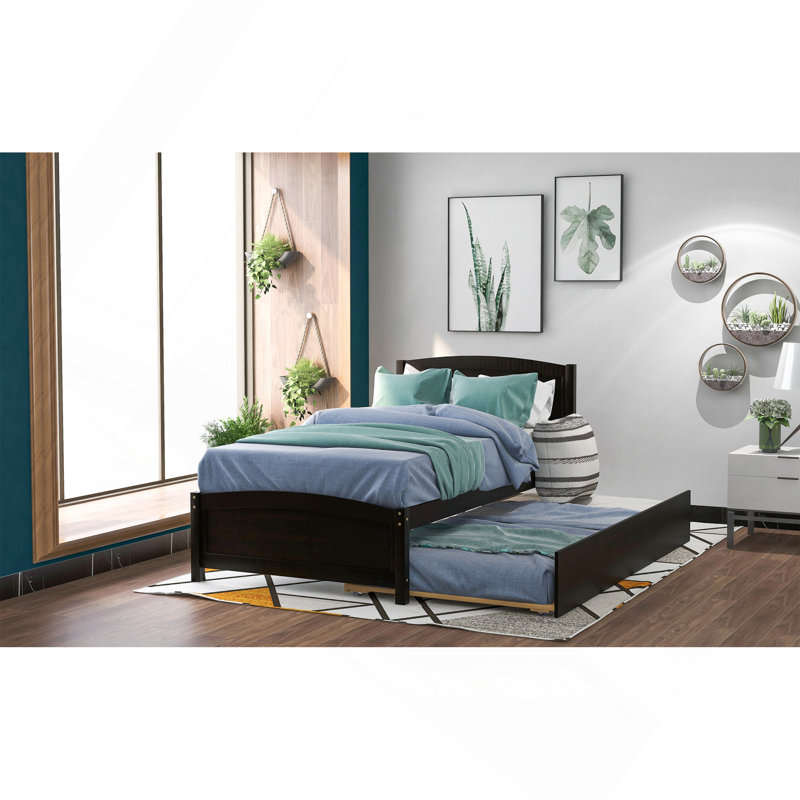 Lit plateforme simple avec lit gigogne et espresso