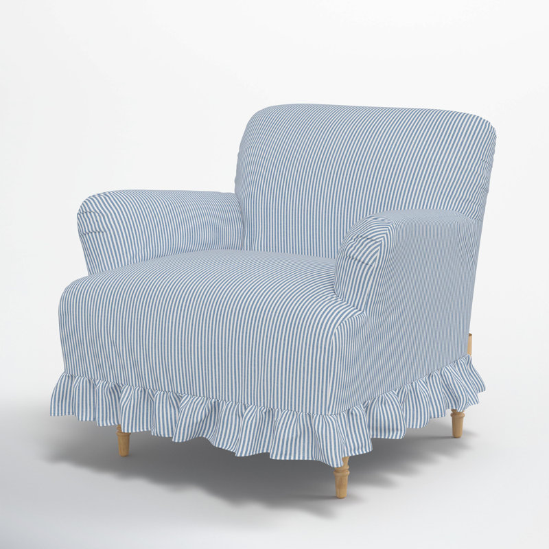 Fauteuil Maggie Ruffle, Bleu rayé BCBG