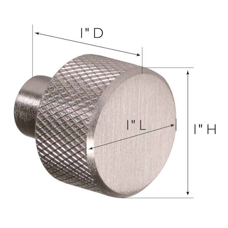Porter Satin Nickel Round Cabinet Knob Set of 5