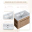 Ensemble de meuble-lavabo mural simple 30 po avec plateau en céramique Ayra-644830064