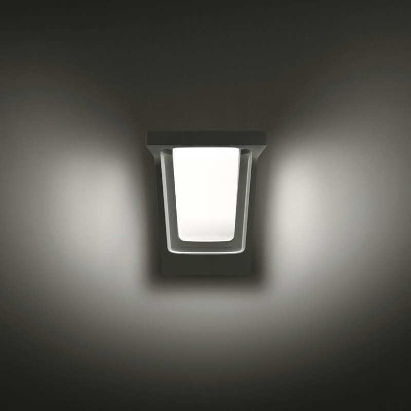 Genoveva Black 18cm H Integrated LED Outdoor Flush Mount