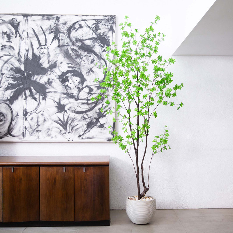 96 " H Faux Tree in Plastic Pot Liner