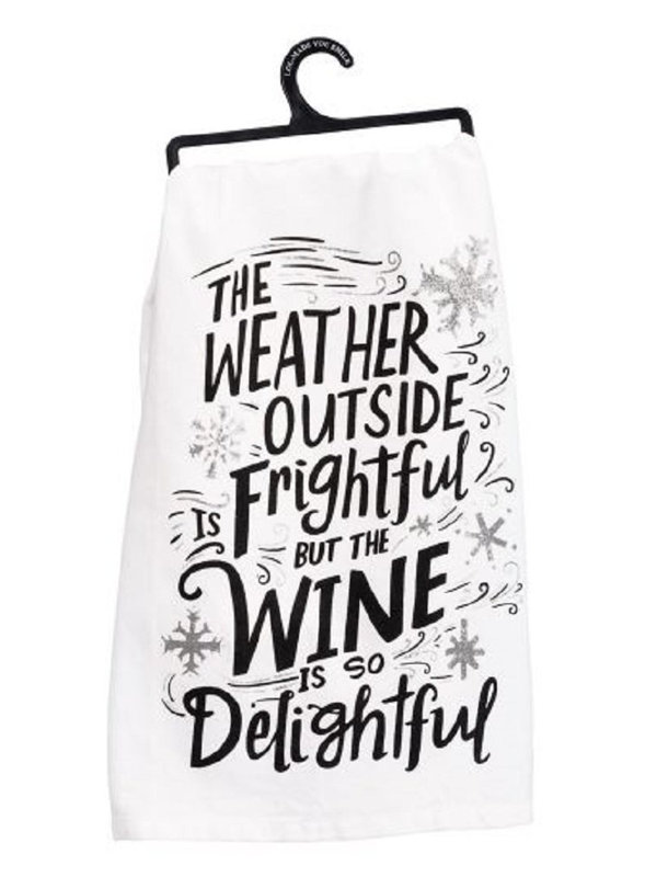  Winter Holiday Dish Towel (Wine Delightful)