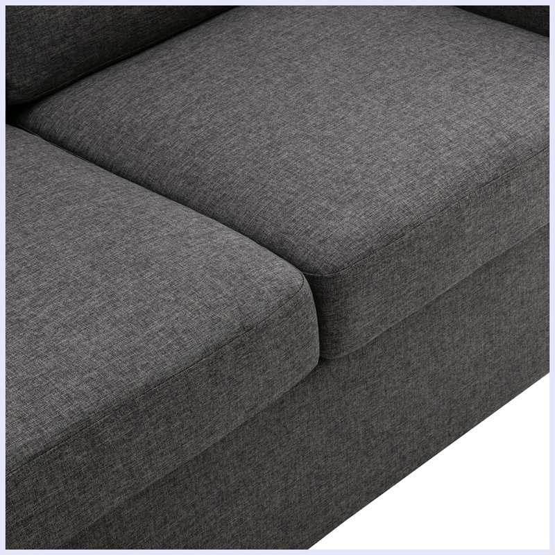 Loveseat Sleeper with Twin Size Memory Mattress, Grey