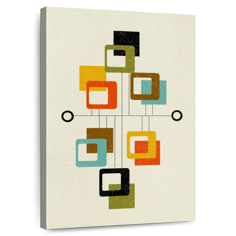 Avery Mid-Century Floating Square Shapes, 30" H x 20" W