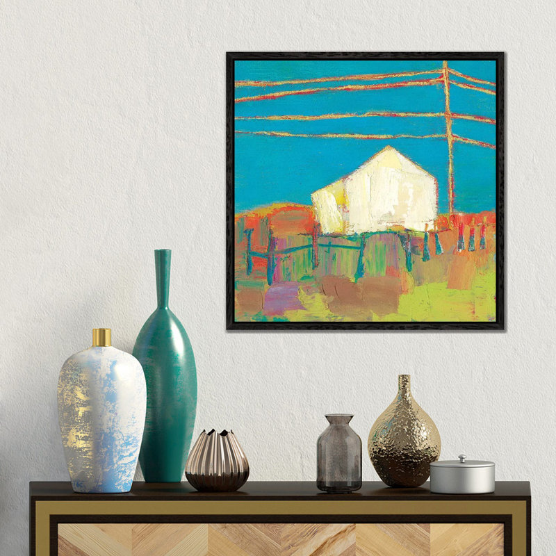 Fon Barn II 1 Piece Wall Art on Canvas, 45.72 cm H x 45.72 cm W, Black Framed