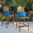 Outdoor Acacia Wood Adirondack Barstools, Set Of 2, Natural Stained-142011320