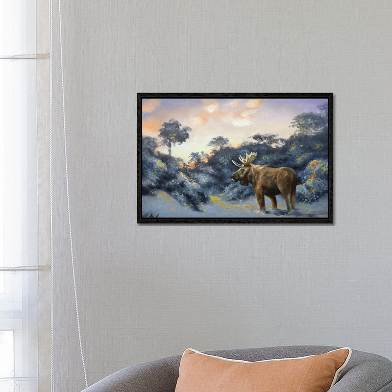 Moose by D. "Rusty" Rust - Gallery-Wrapped Canvas Giclée on Canvas, Black Framed, 66.04 cm H x 45.72 cm W