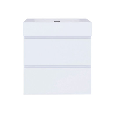 24,00 po X P 18,10 po P 25,20 po Meuble-lavabo mural simple H avec comptoir blanc