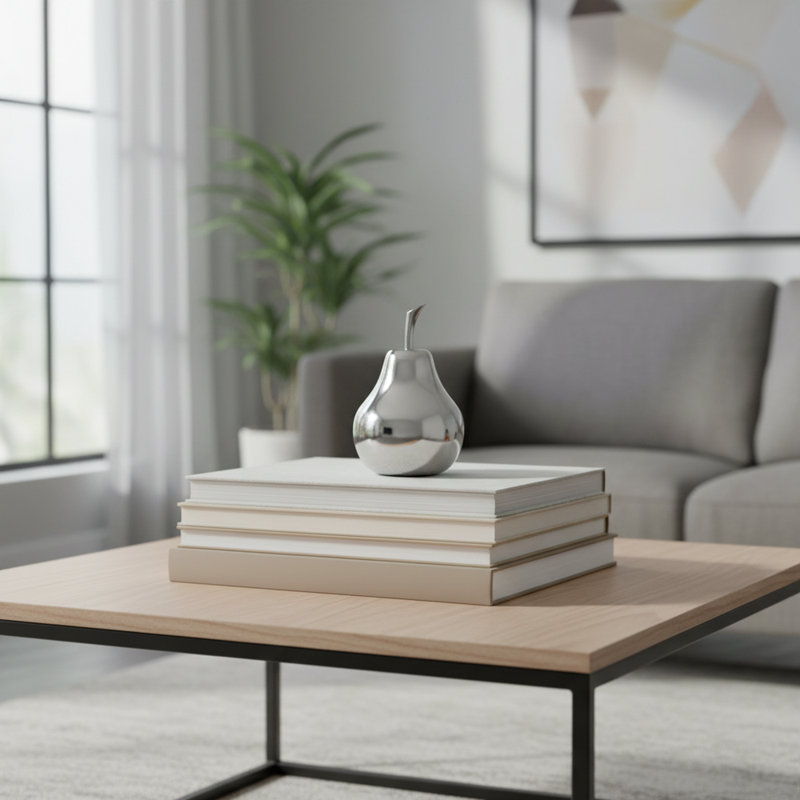 Annebeth Pera Blanco poire, H 6,5 po x l 4 po x P 4 po, Argent