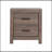 2 Drawers MDF Nightstand In Barrel Oak Finish