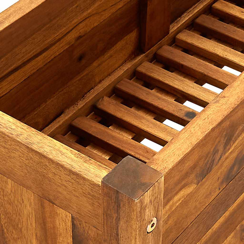 Raised Garden Bed Raised Flower Bed Raised Garden Box Solid Acacia Wood, 9.8" H x 29.9" W x 10.9" D
