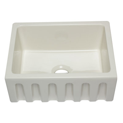 24'' L Single Bowl Fireclay Kitchen Sink