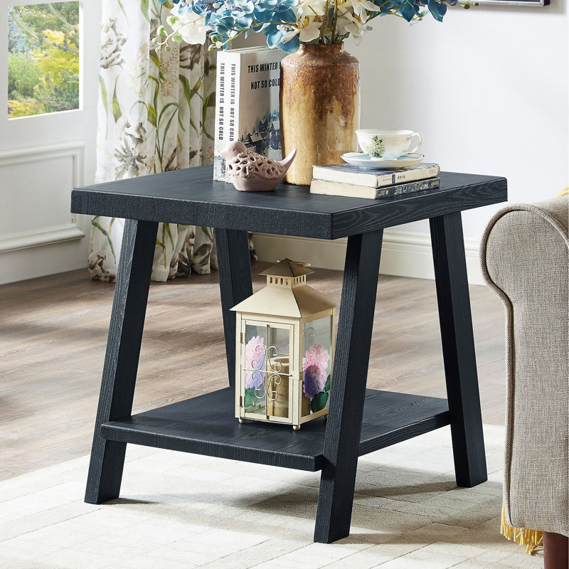 Table de bout Athens, H 22,92 po x l 24 po x P 22,05 po, Noir