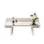 Table basse de luxe rectangulaire à miroir avec plateau en verre cannelé - Console moderne argentée Glam pour le salon