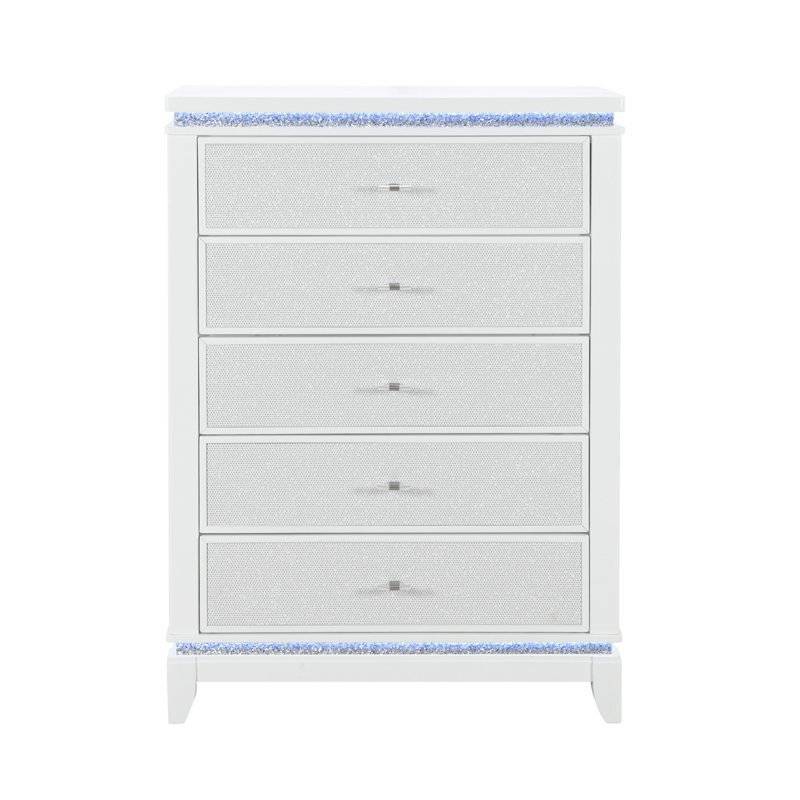 Commode blanche Alina avec DEL