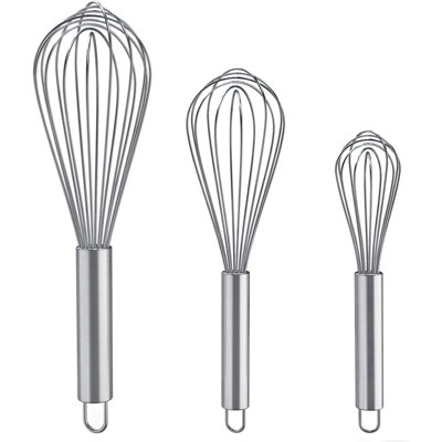 3-pack Stainless Steel Whisk Set