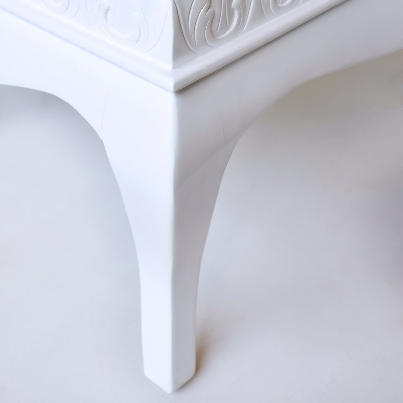Loire Four Leg Coffee Table, 120 x 70cm, White Gloss