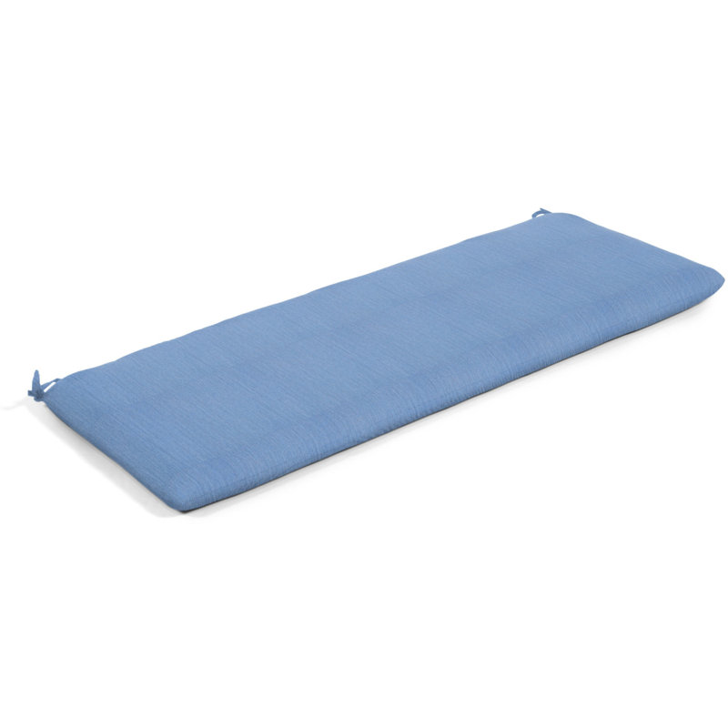 Casual Cushion Outdoor Bench Cushion, Sunbrella Fade & Water Resistant for Porch Swings, Garden Benches & Settees, 48"W x 18"D, 2.5" thick, Reversible, Cast Ocean