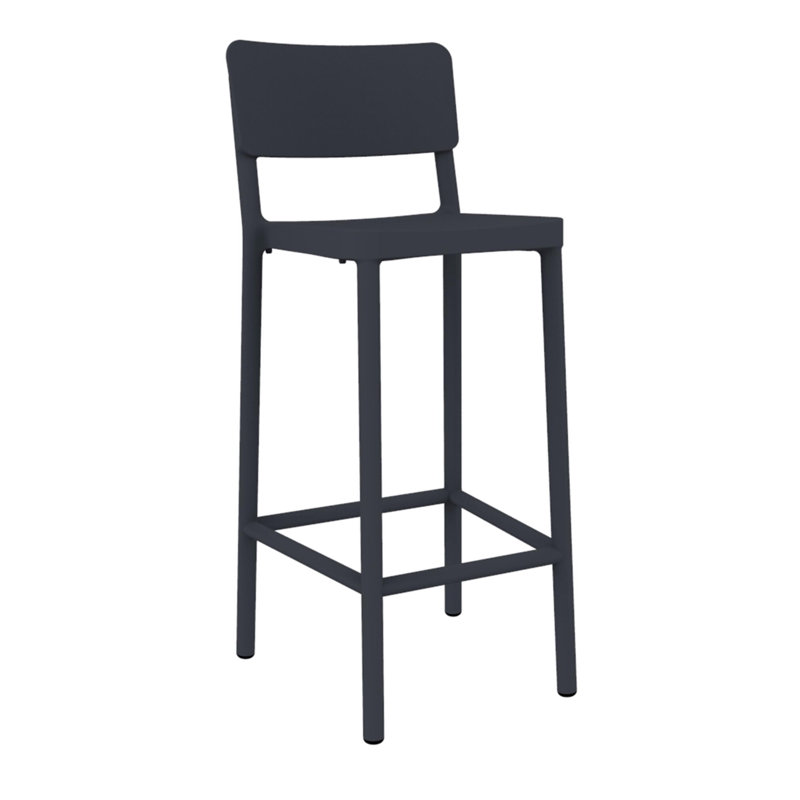 Tabouret de bar Lisboa, 30.31", Gris foncé
