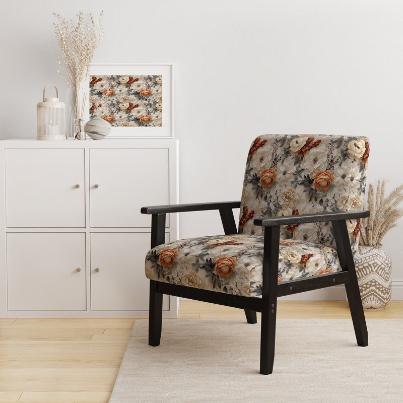 Chaise d'appoint florale Cobalt, Motif victorien romantique de dentelle rustique V