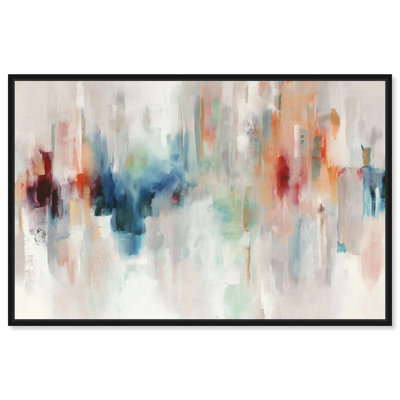 Fading Color II Canvas Print Abstract Wall Art by Art Remedy, Black Frame, 15 x 10