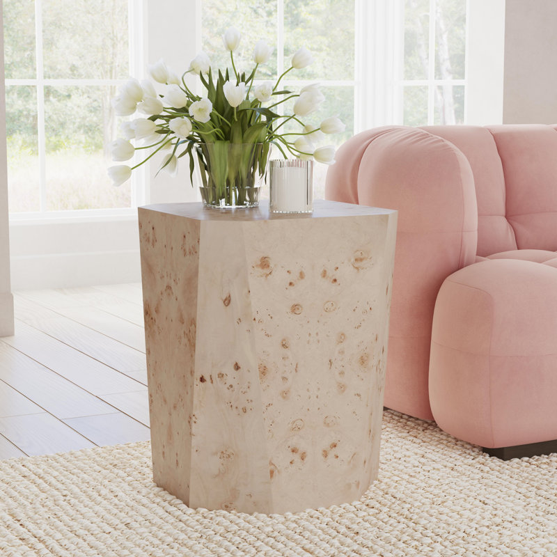 Avena Wood End Table, Natural