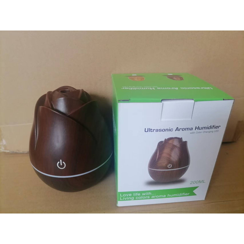 Humidificateur à grain de bois Rose, Walnut