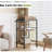 3-Tier Bar Cart For The Home, Rolling Cart With Wheels And Handl...