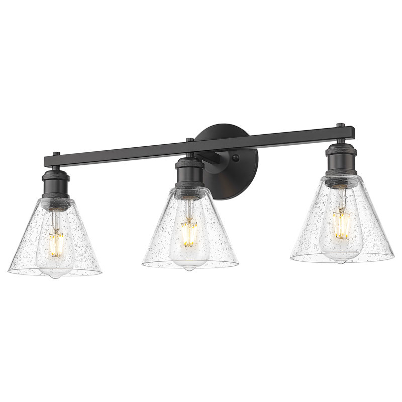 Éclairage pour meuble-lavabo à 3 lumières à intensité variable Talisia, Noir mat