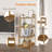 Wood Bookcase Ladder Bookshelf Shelving Unit-2012533124-2012533121