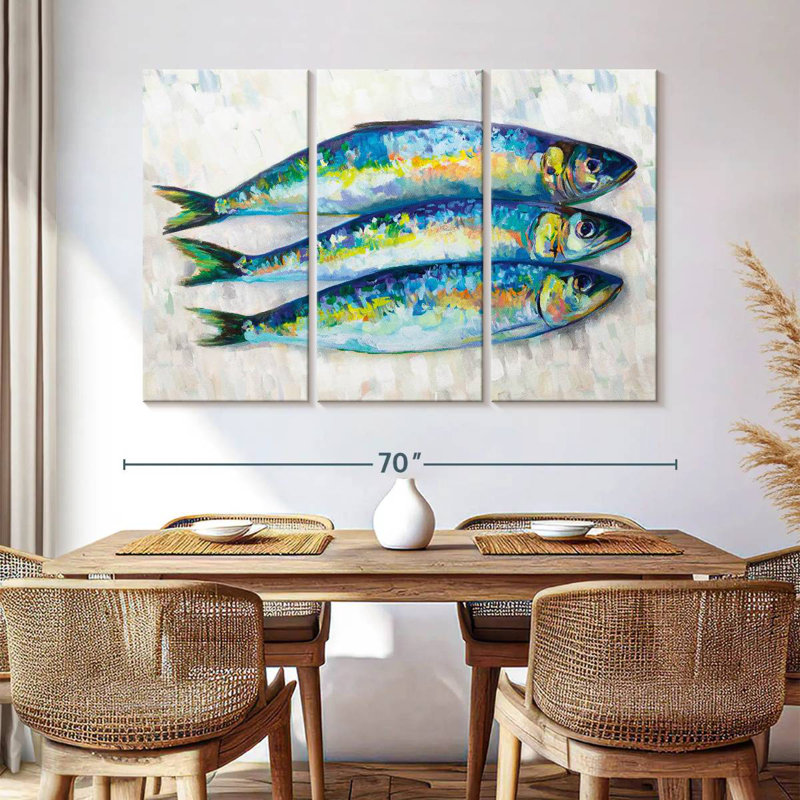 Yarlin Fish Trio, 36" H x 57" W