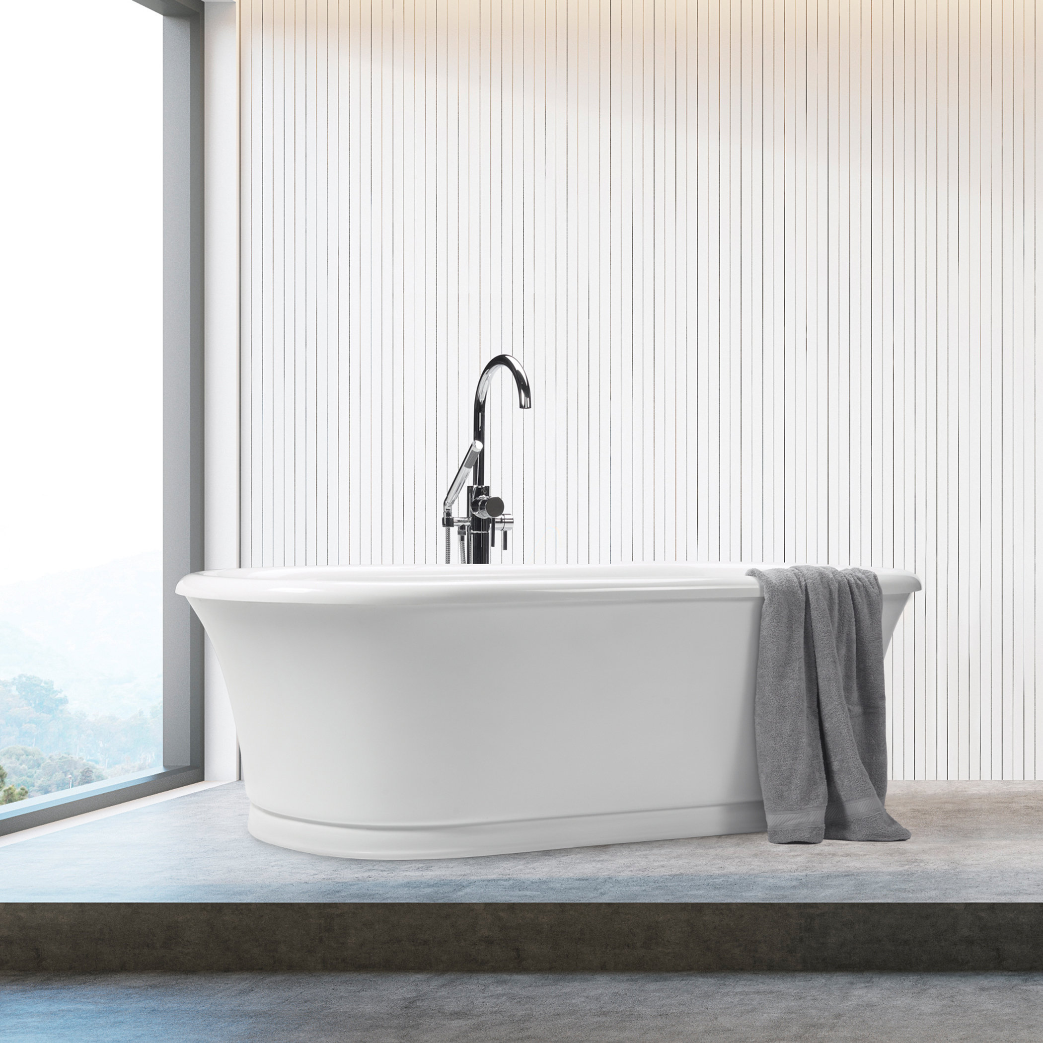 MTI Baths Laney 72'' x 33.75'' Freestanding Air Bathtub Wayfair