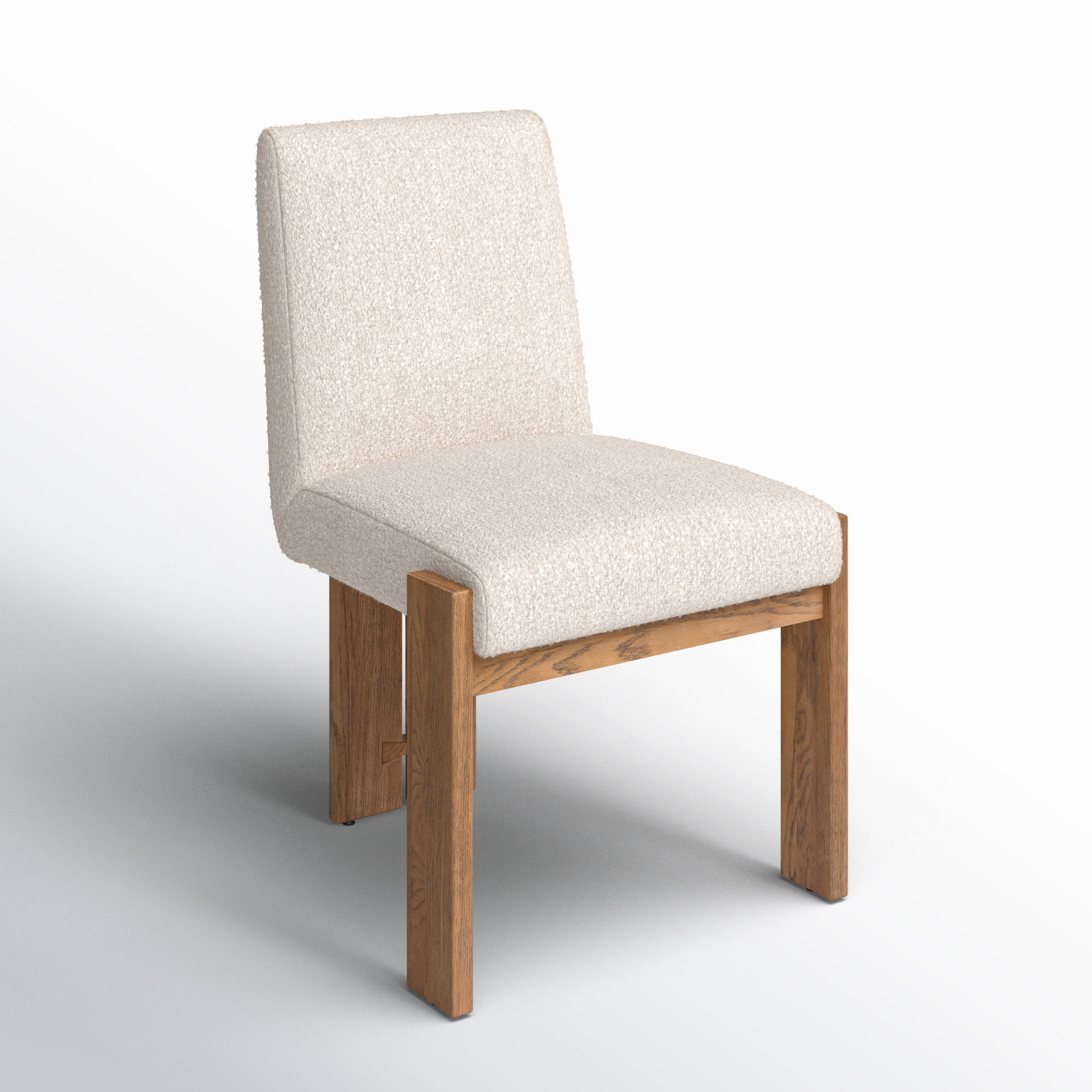 Asmund Solid Wood Upholstered Side Chair, Cream/Light Brown, Cream/Light Brown_2