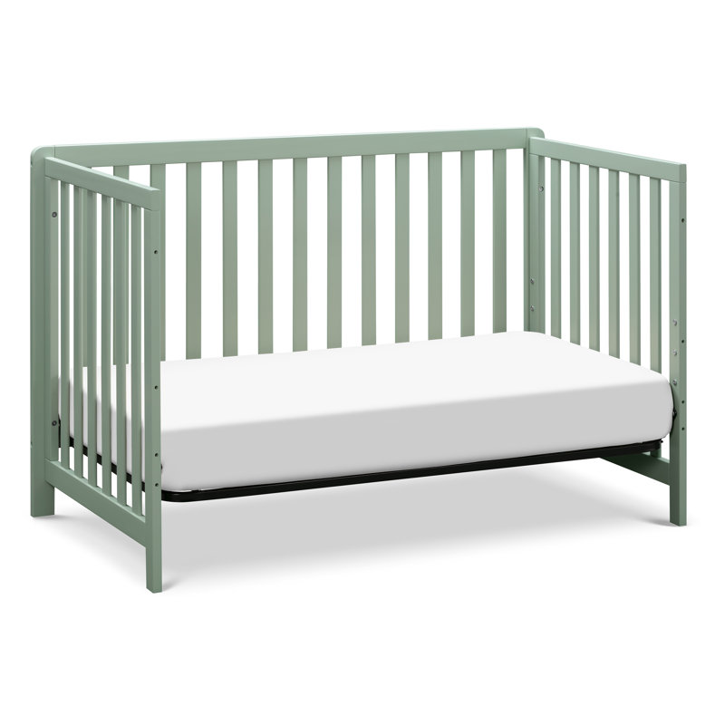 Light Sage 4-in-1 Convertible Crib with Clean Lines